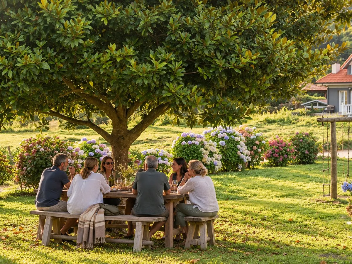 Grupo de personas compartiendo tiempo al aire libre durante un viaje de Pies a Tierra